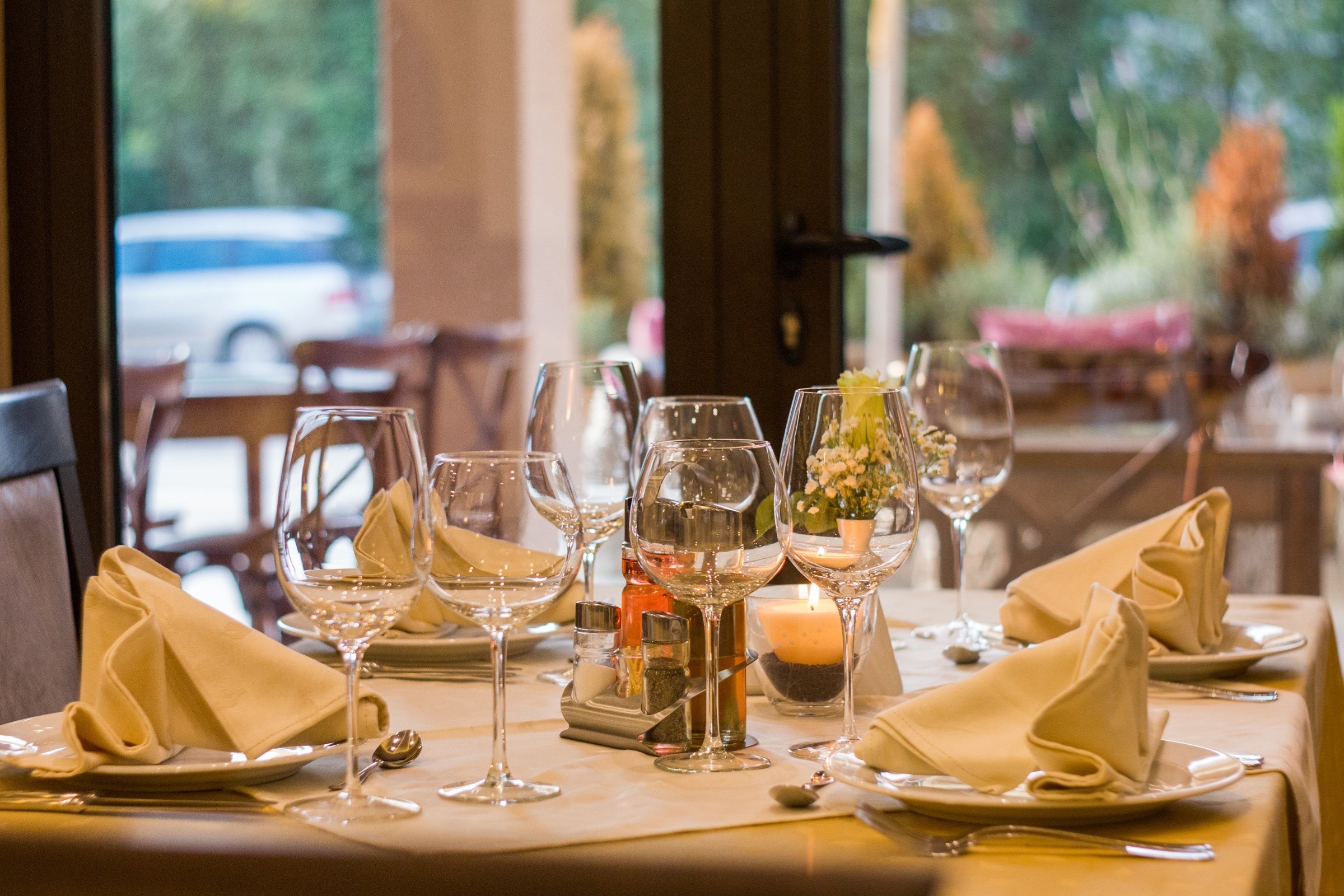 Table at a restaurant