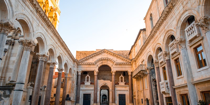 Cathedral square in Split city in Croatia